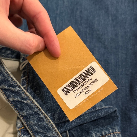 Reformation Jolie Mini Denim Dress NWT - Picture 8 of 8
